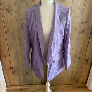 SHEIN Lavender Pinstripe Blazer - 071
